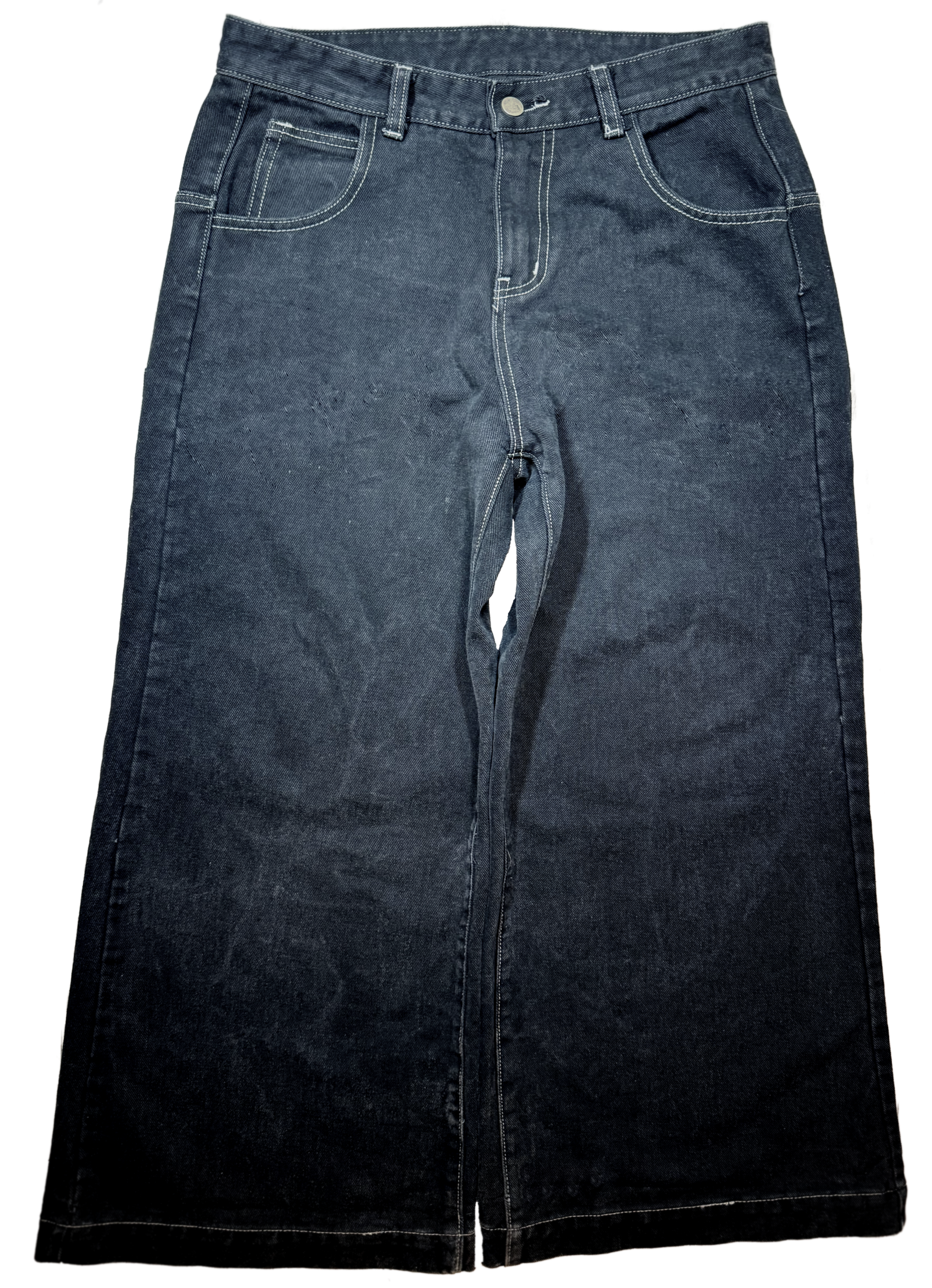 Black non embroidery jeans 32” opening
